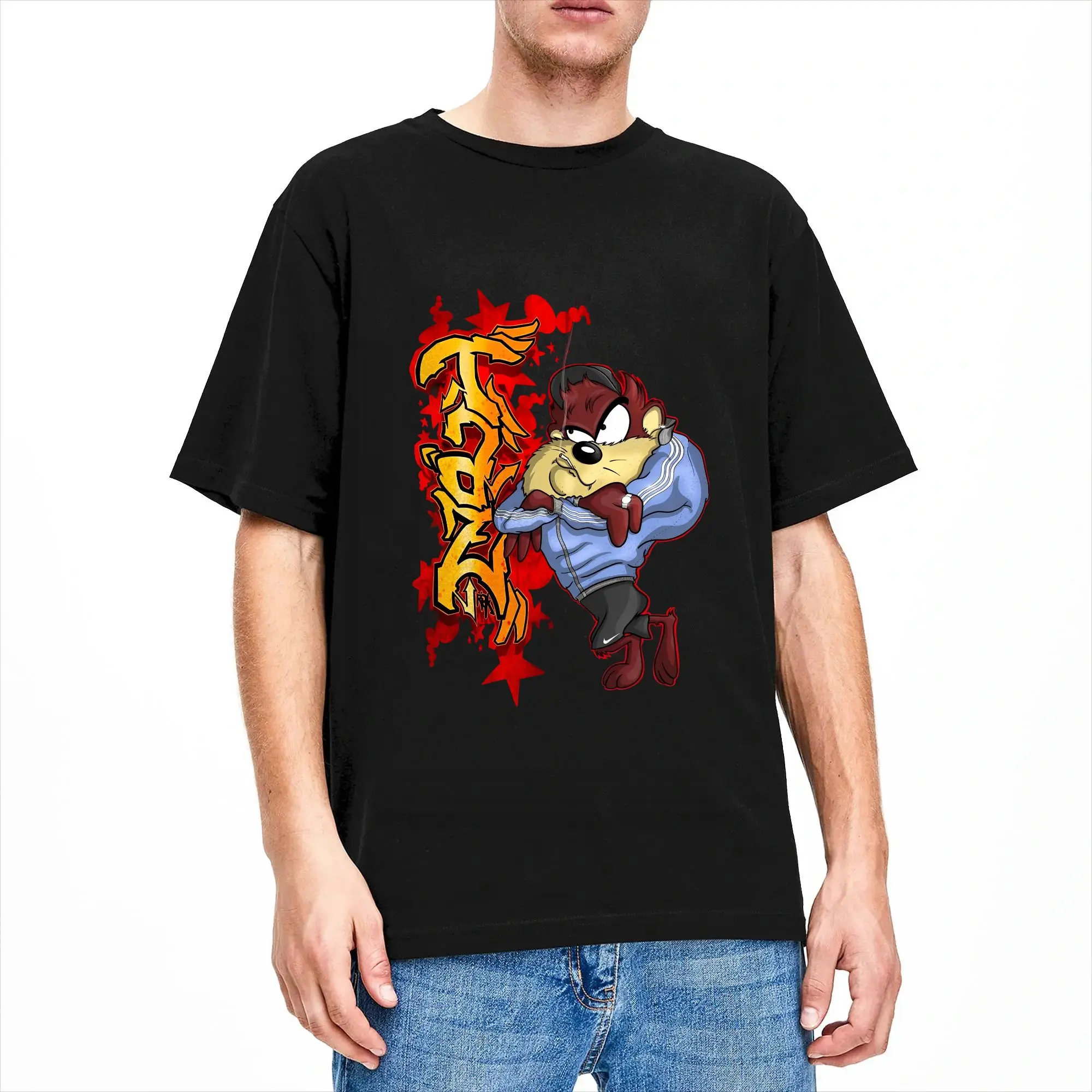 Spaces Jams Tazs T-Shirt Men Women  Fun 100% Cotton Tee Shirt Round Neck Short Sleeve T Shirt Adult Clothing