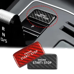Carbon Fiber Car Engine Start Stop Button Interior Trim Cover Stickers For Volkswagen Golf 8 Tiguan L Lamando Passat Touran Bora