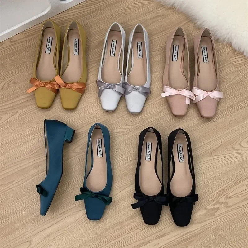 

2024 Autumn Design Women Fashion Square Head Ladies Elegant Mary Jane Shoes Soft High Heel Mary Jane Shoes Dress