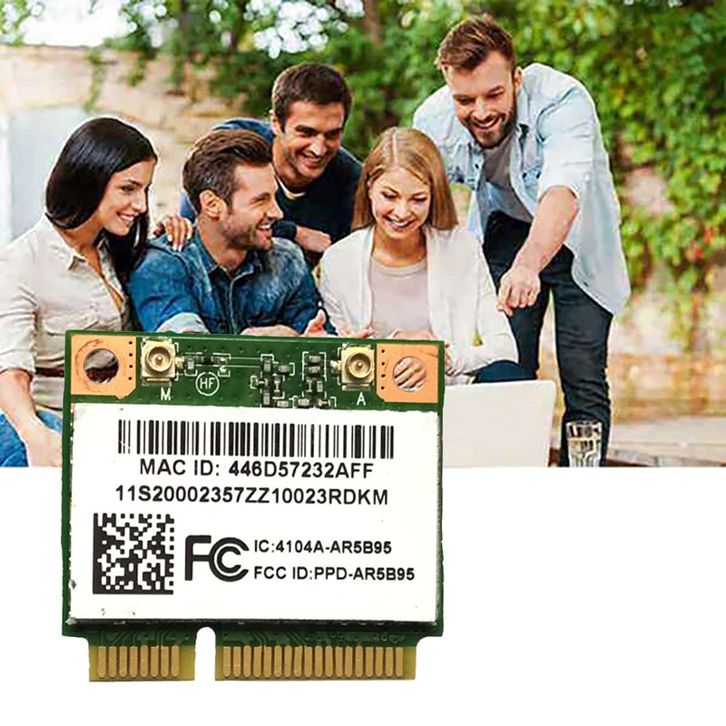 Tarjeta de red inalámbrica Atheros AR5B95 AR9285, 2,4G, 150Mbps, PCI-E, media altura, integrada, para X230 G460