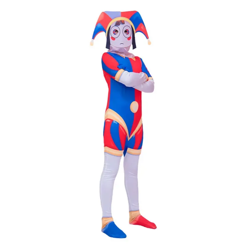 بدلة السيرك الرقمية للأطفال بومني جاكس بذلة راجاثا فستان زي حفلة الهالوين