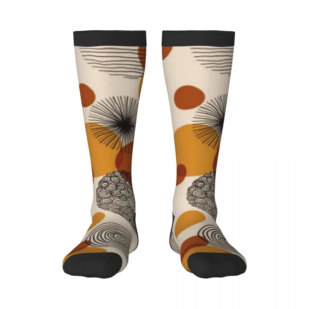 

Stockings Funny Autumn Casual Warm Socks Abstract Geometric Circles Soft Winter Knee High Socks