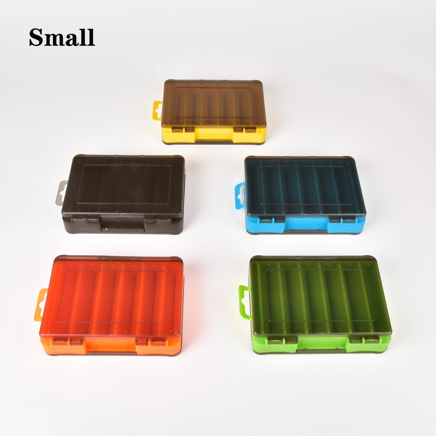 Seitige FishingTackle Box 12-14 Zellen Köder Köder Haken Aufbewahrungsbox Angelwerkzeug Zubehör Aufbewahrungsbox Karpfen zum Angeln Wobbler – Detail 2
