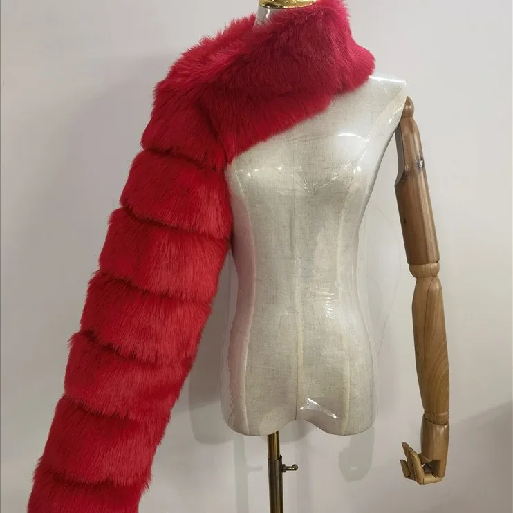 

Women's Fur Coat Long Sleeve 3D Patterned Luxury Fashionable Outerwear Elegant Style Chinese Manufacturer 2024 Spring