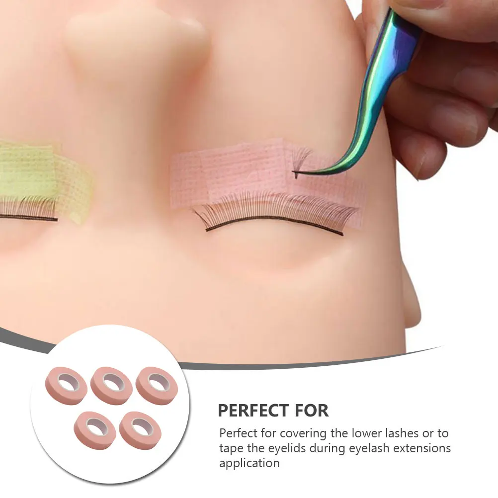 5pcs 5 Rolls 9m Eyelash Isolation Tape Non-woven Breathable Strips False Lashes Grafting Tool Adhesive Fabric Supply