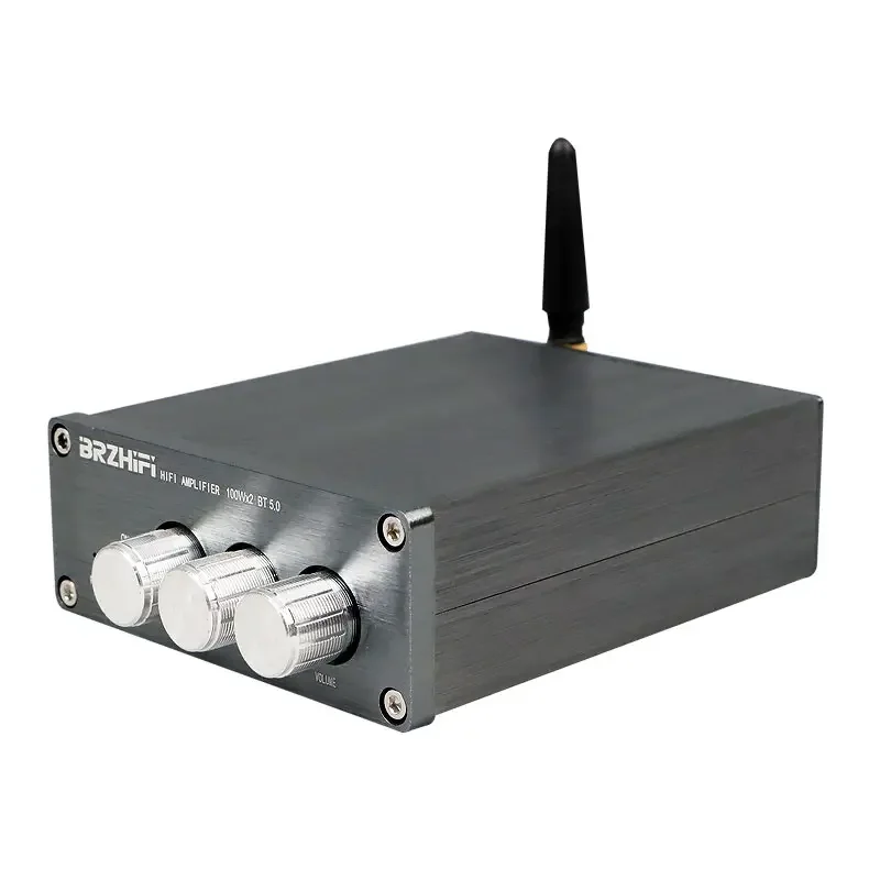 BRZHIFI 2.0 Stereo Digital Power Amplifier Professional Home Audio Machine 100WX2 BT5.0 Aluminium Material