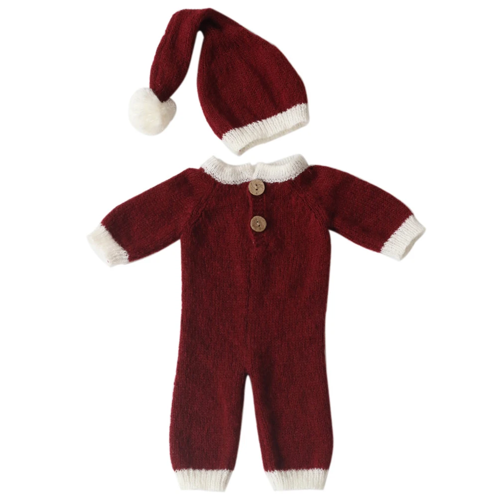 

Christmas Photography Mohair Hat Skirt Baby Photo Shoot Clothes Modeling Prop Suit Baby Photography Clothes Xmas