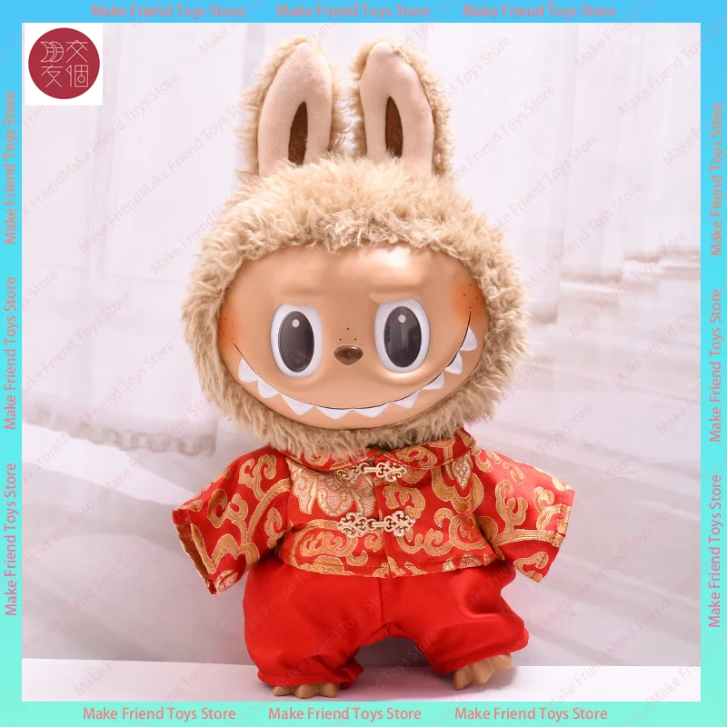 فقط لملابس Labubu 38 سم، دمية Mokoko، فستان عيد الميلاد، سترة لطيفة للفتيات، مجموعة ملابس هدية بدون دمية