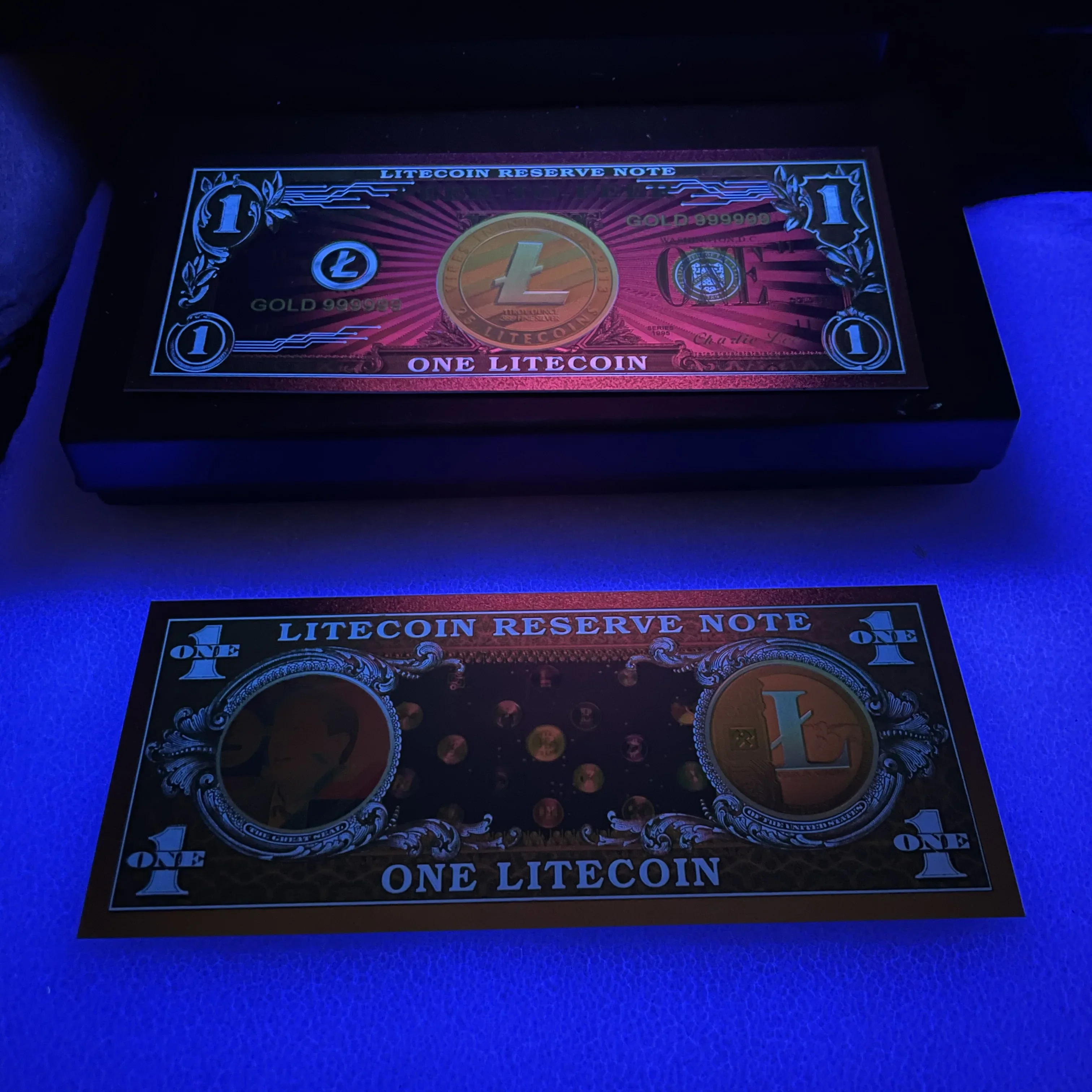 1 قطعة جديد Litecoin الذهبي الأوراق النقدية المادية التذكارية LTC عملة التشفير بطاقات ذهبية قابلة للجمع العملة الرقمية الهدايا الإبداعية