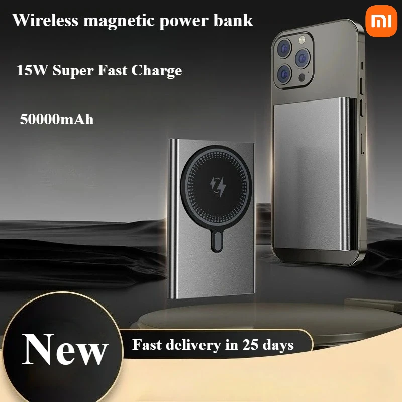 

Xiaomi Ultra-thin Aluminum Alloy Magnetic 15W Wireless Fast Charging Power Bank 10000 MAh External Battery Charger for iPhone
