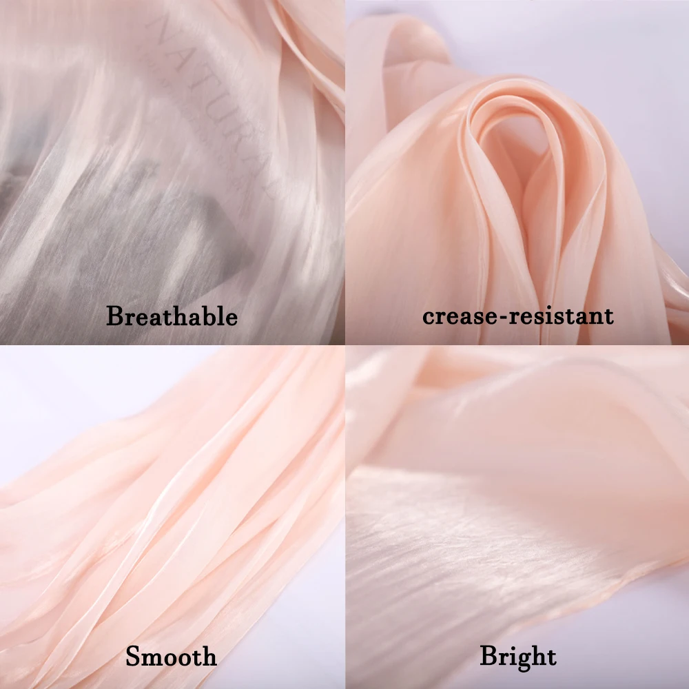 RIMAIRE Smooth and Breathable Chiffon Muslim Hijab Pure Color Island Silk Hijabs for Women 180*70cm Big Size Scarf