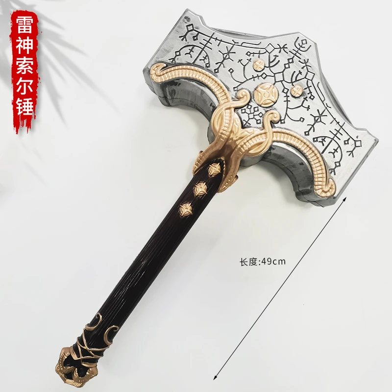 Deus da Guerra Kratos Do Martelo de Thor Mjolnir 49cm Material do PLUTÔNIO Katana Espada Samurai Arma Armas de Brinquedo Jogo Do Miúdo Brinquedos Festival