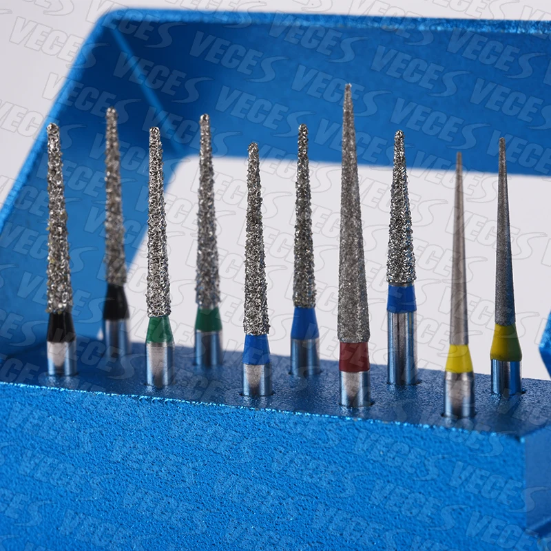 TC tipo 10 Uds fresas de diamante Dental taladro grueso Extra grueso para herramientas de pulido de pieza de mano de alta velocidad FG 1,6 MM