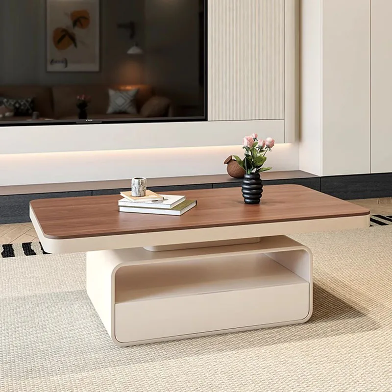 الكتابة الحديثة طاولة جانبية تخزين فاخر غرفة المعيشة مصمم الخشب المنظم تتحرك طاولة القهوة عشاء Meubles أثاث المنزل #6