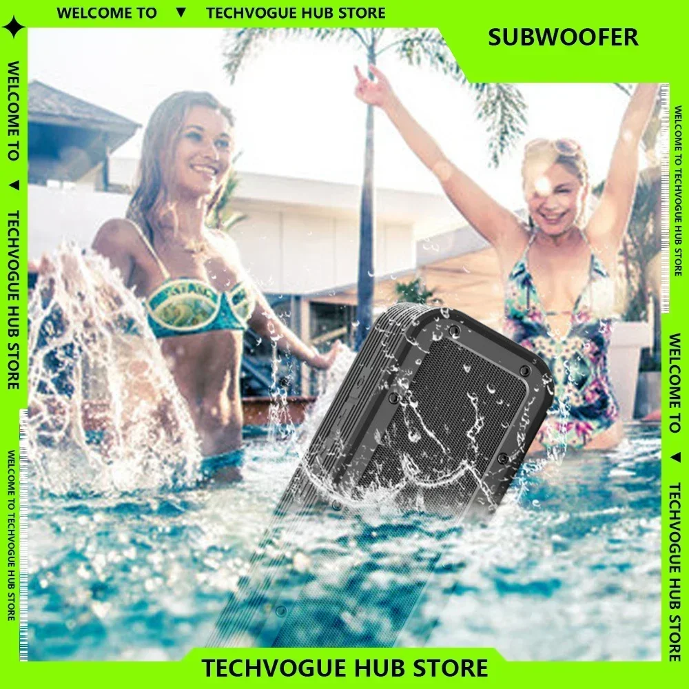 

50W High-power V8PRO Bluetooth Speakers Waterproof IPX7 Speaker Portable Outdoor Subwoofer Speaker Car Desktop Speaker Gifts