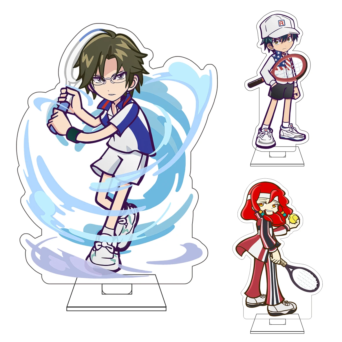 

10CM Anime Prince of Tennis Cosplay Cute Acrylic Figure Stand Plate Kunimitsu Tezuka Ryoma Echizen Ornaments Gifts