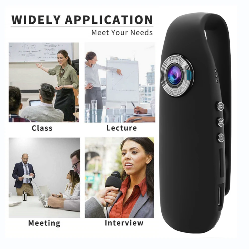 Mini câmera 1080p full hd ciclismo gravador de vídeo com clipe traseiro mini filmadora movimento ativar gravador portátil aplicação da lei