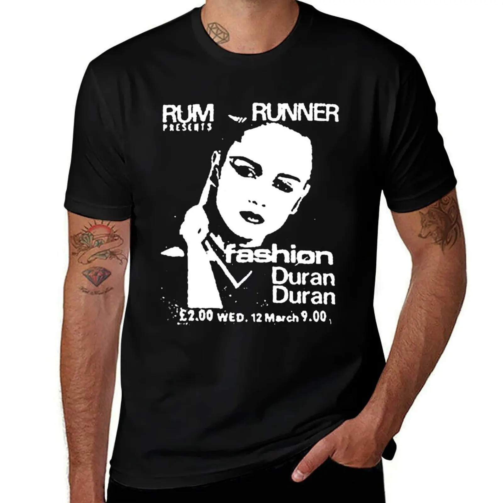 

Rum Runner Nightclub Flyer 80s (DarkTee Version) T-Shirt cotton tshirt 100% man t shirt heavy cotton T-Shirt