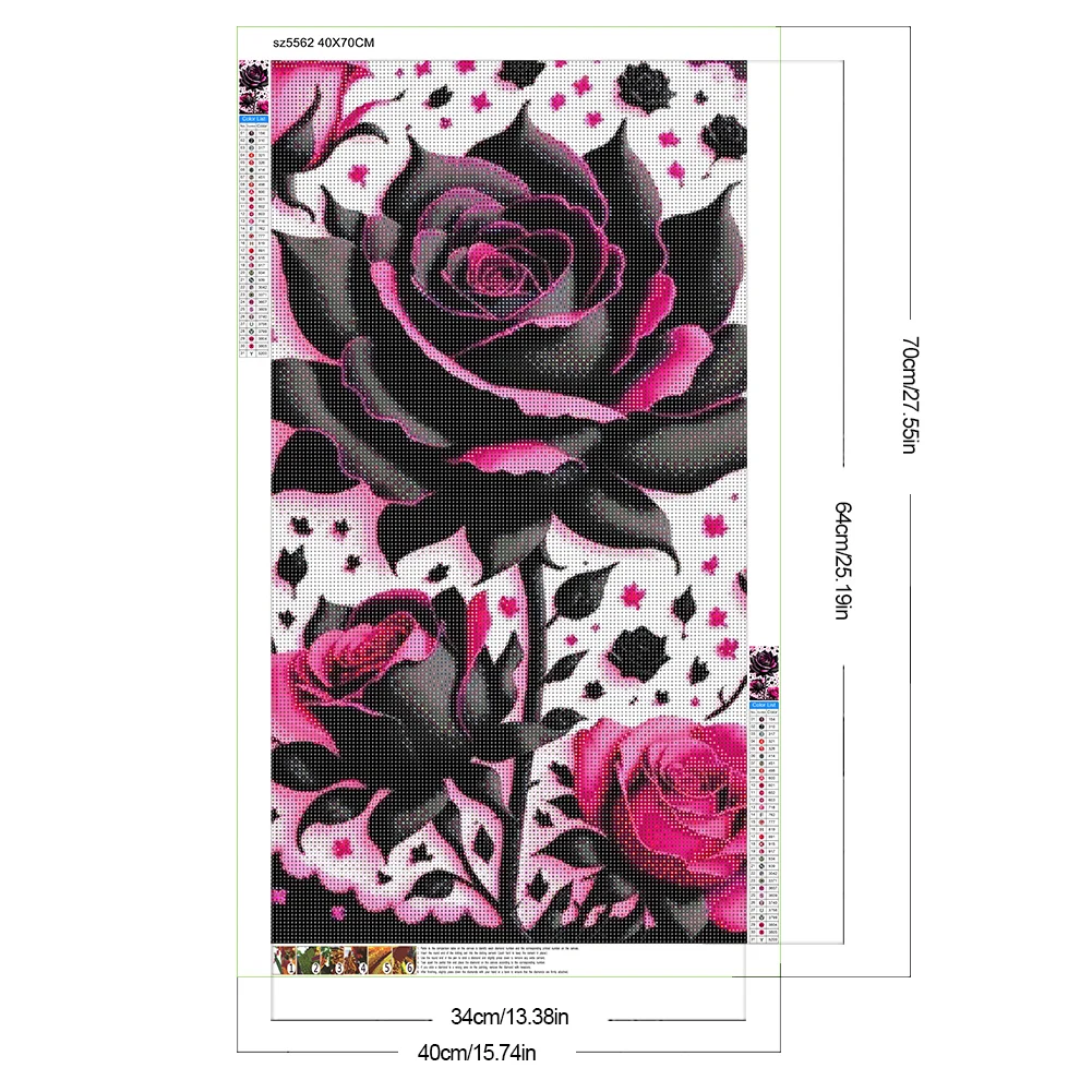 طقم طلاء ماسي دائري كامل الحفر 5D DIY لديكور جدران المنزل 40 × 70 سم #6