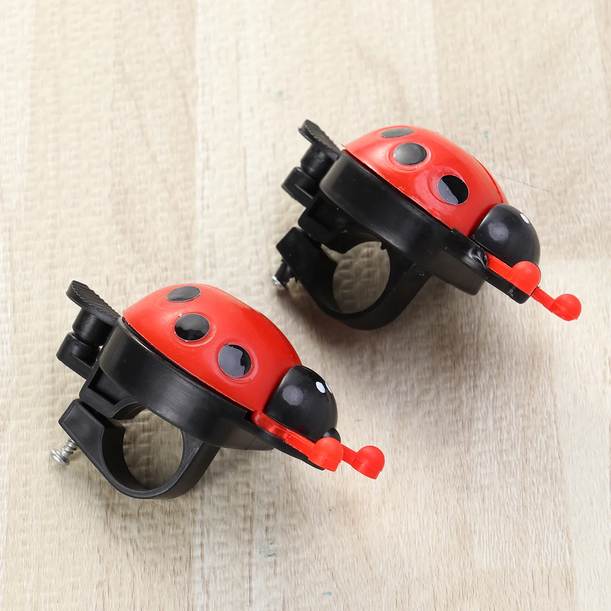 2 Pcs Lovely Horn Bike Ladybug Bells Accessories Cute Beetle Cylcling Sound Handlebar Ring