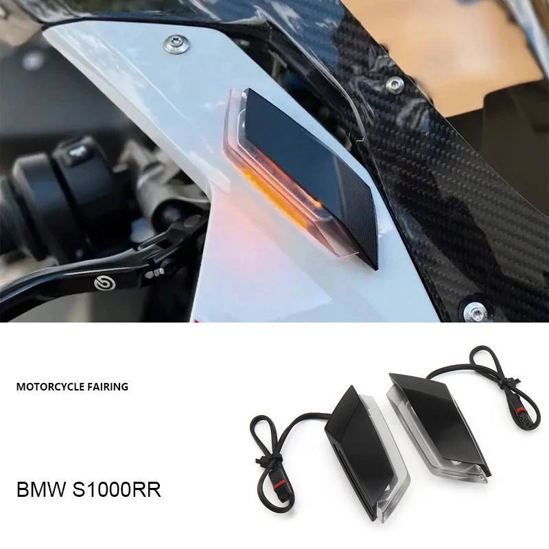 Motorcycle Front LED Turn Signals Indicator Flashing Light Accessory For BMW S1000RR 2020-2024