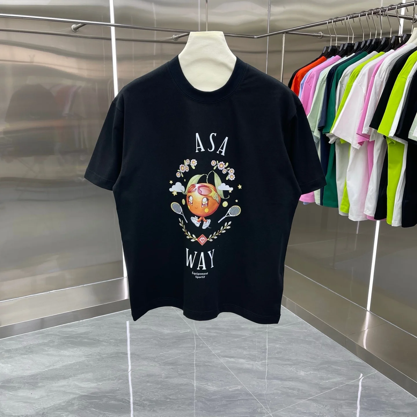 

Loose Fit Men's Short Sleeve T-Shirt Summer New Style Casual Printed Shoulder Drop Style Versatile Cotton Breathable Sweat Ab...