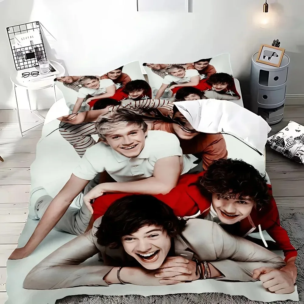 Duvet Cover One-Direction Rock 3D Exquisite Music Band Print Bedding Set Comforter Bed Youth Home Decor Kids Boys Gift