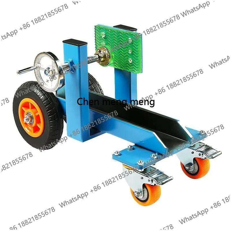 

Heavy Duty Four-Wheel Portable Hand-Pushed Trolley Sturdy Window Door Transport Cart for Construction Sites Building Materials