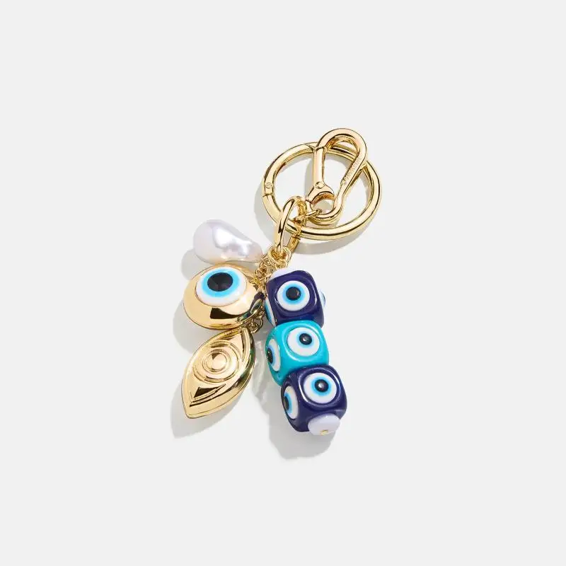 LLavero de ojo de demonio de Fátima para mujer, colgante bohemio de ojo azul turco, colgante para bolso, joyería de moda, llavero amuleto de protección, regalos