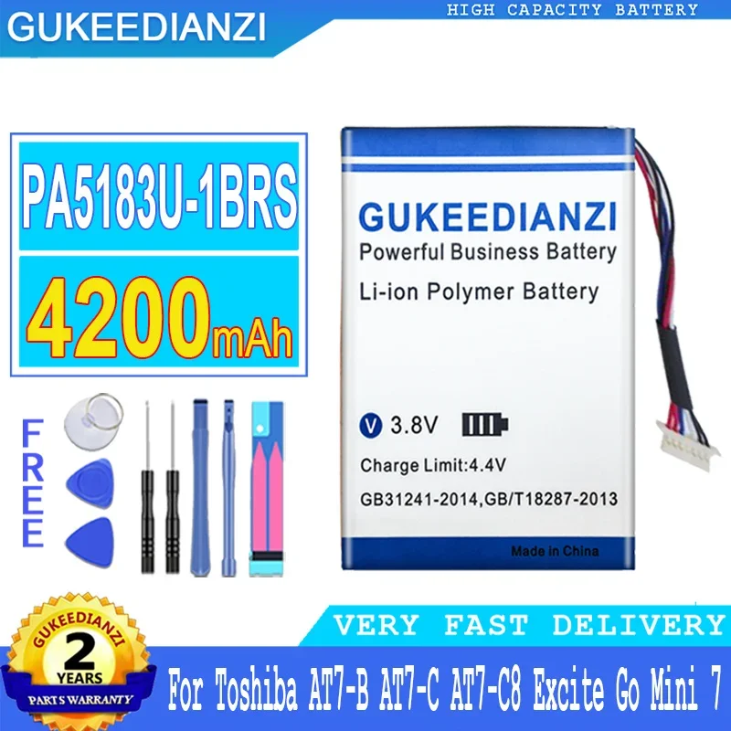 

4200mAh GUKEEDIANZI Battery PA5183U-1BRS For Toshiba Mini7 Mini 7 AT7-C8 AT7-B AT7-C Excite Go Big Power Bateria