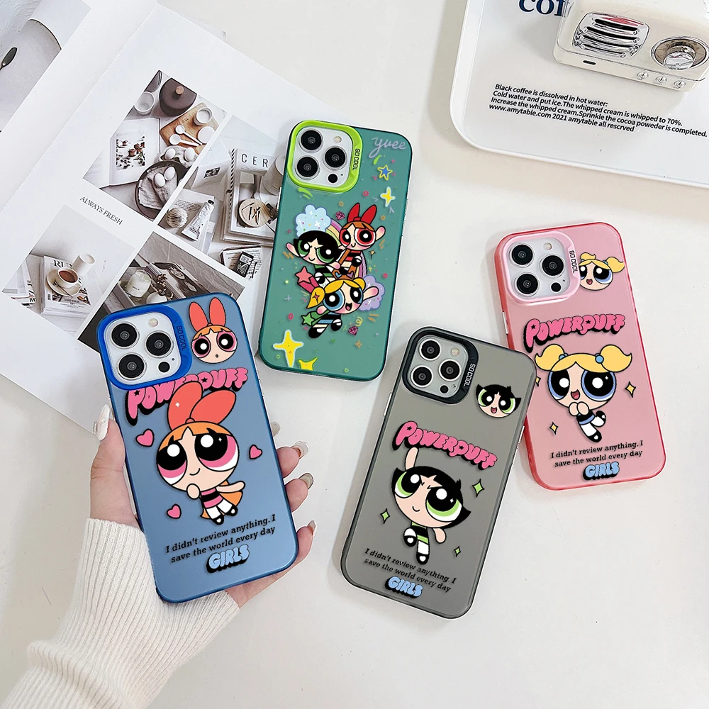 The Powerpuff Girls Phone Case for Samsung Galaxy S24 S23 S22 S21 S20 Note20 Ultra Plus FE Prime M31 M30S M23 5G Hard PC Cover