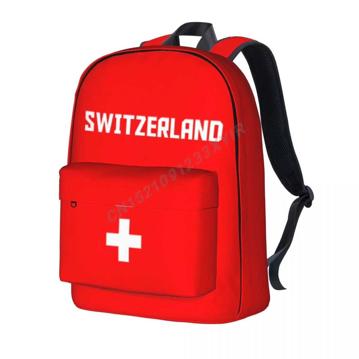 Unisex Backpack Switzerland Flag Swiss Stitch Schoolbag Messenger Bag Case Laptop Travel Bag Mochila Gift