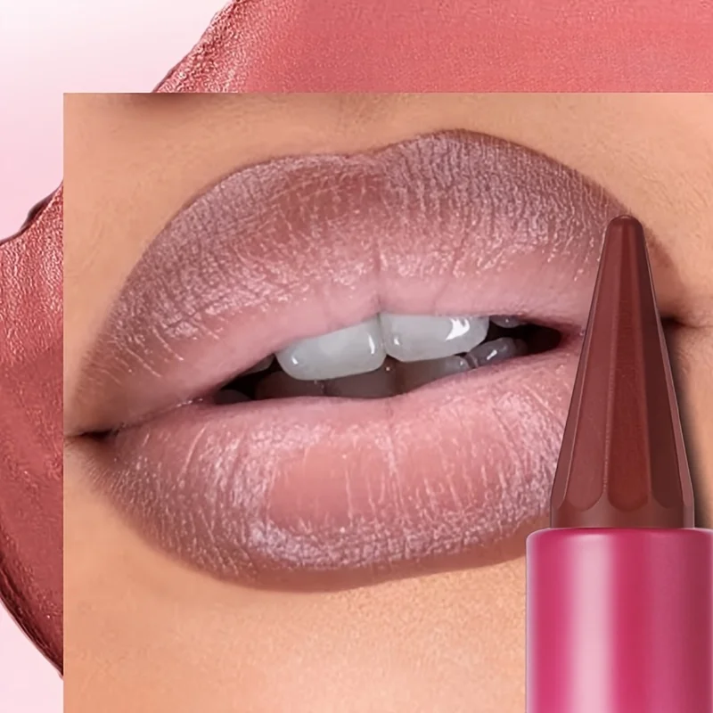 قلم تحديد الشفاه المخملي غير اللامع وأحمر الشفاه - قلم تحديد الشفاه الدقيق ثنائي الاستخدام لألوان ناعمة وطويلة الأمد، قلم تحديد الشفاه والشفاه #1