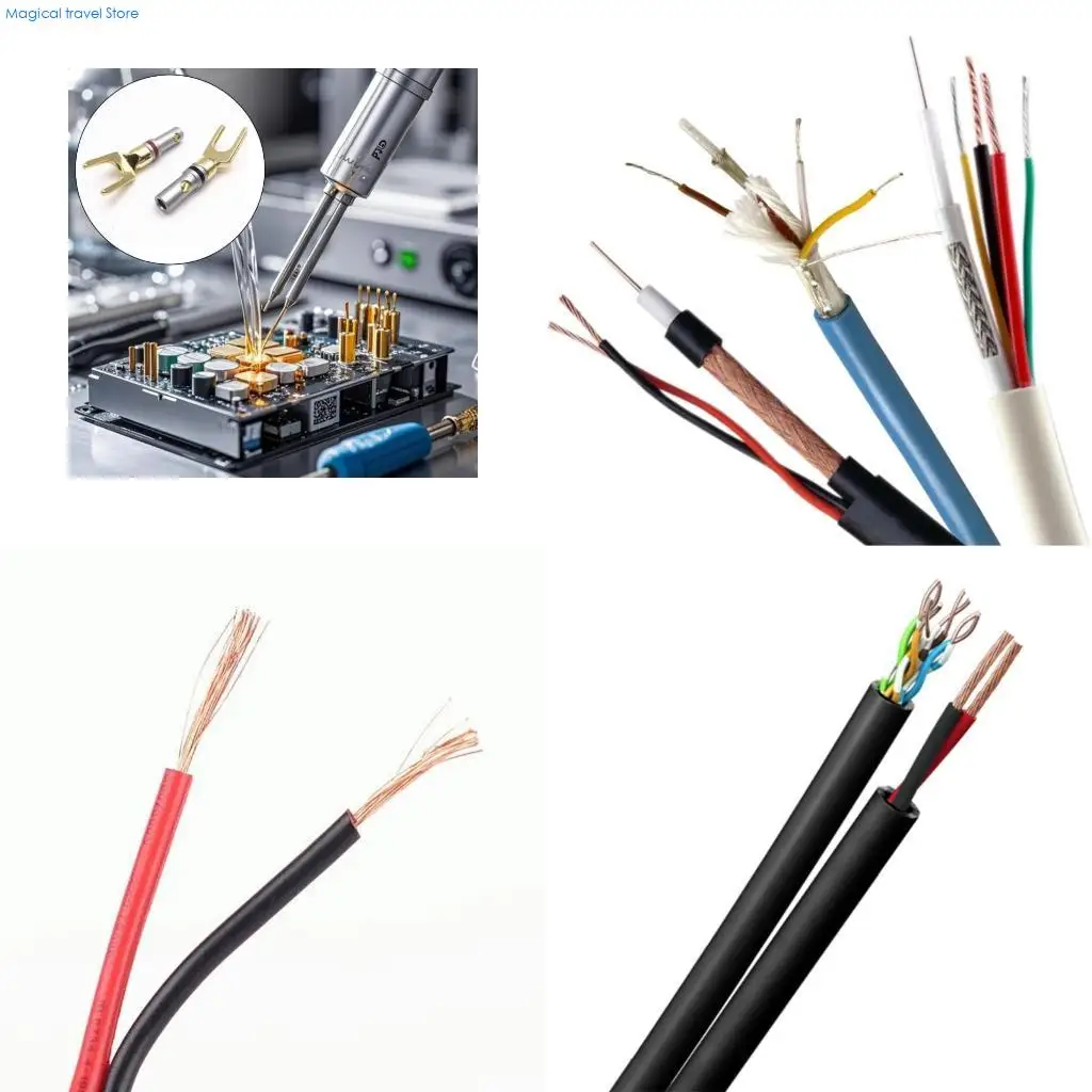 N2UB Gold Plated Speaker Plug Wire Connector for Auditory Components Enhances Sound