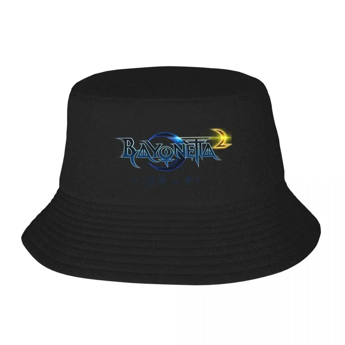 2025 Nuevo Bayonetta 2 Sombrero de cubo con texto japonés Sombrero de anime Rave Cosplay Gorra para el sol Sombreros para hombres y mujeres