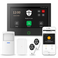 Tuya Smart WiFi 4G Wireless Home Security Alarm System Kit 7 Inch Full-Color Touch Screen Display 5000mAh Battery GSM Network
