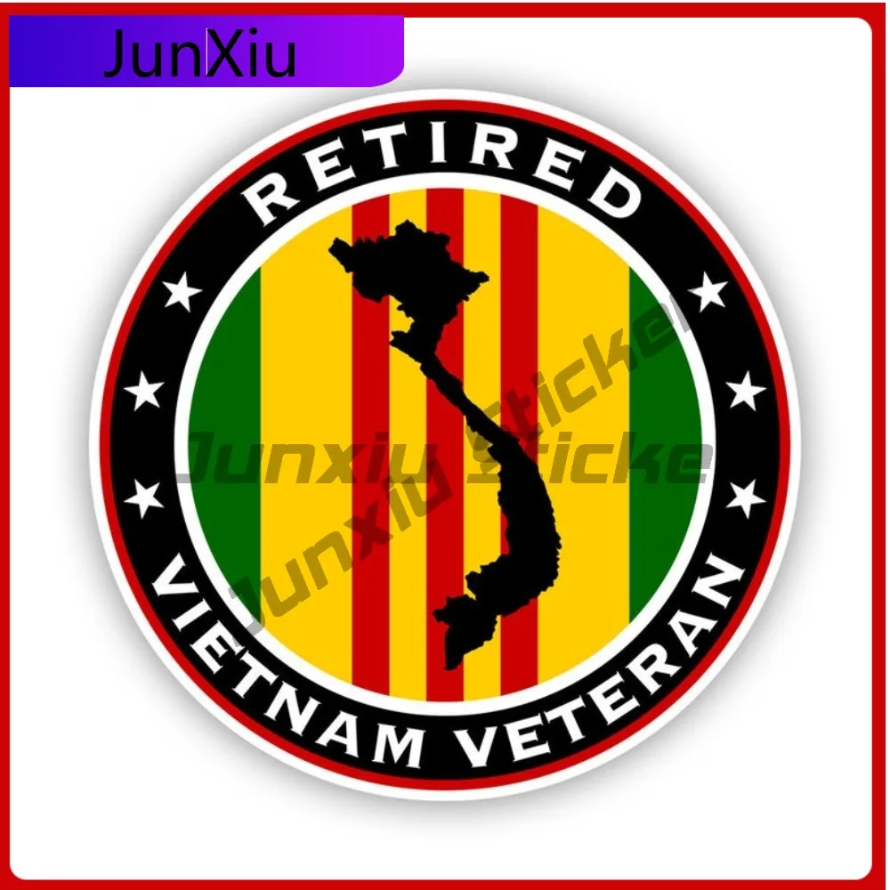 

Retired Vietnam Veteran Sticker Uv Protected Decals Auto Decor Car Sticker Vinyl Decal Die Cut Sun Protection Waterproof Durable