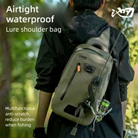 LINNHUE-Bolso de hombro para pesca, aparejos de pesca, bolsa impermeable, capacidad para exteriores, Señuelos de Pesca, caja de línea, accesorios de almacenamiento