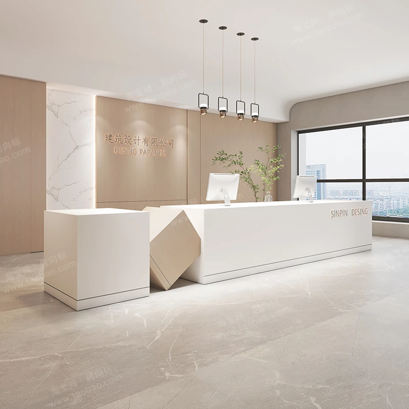 

Simple Aesthetic Reception Desks Luxury Modern Shelves Restaurant Reception Desks Unique Industrial Mostrador Office Furniture