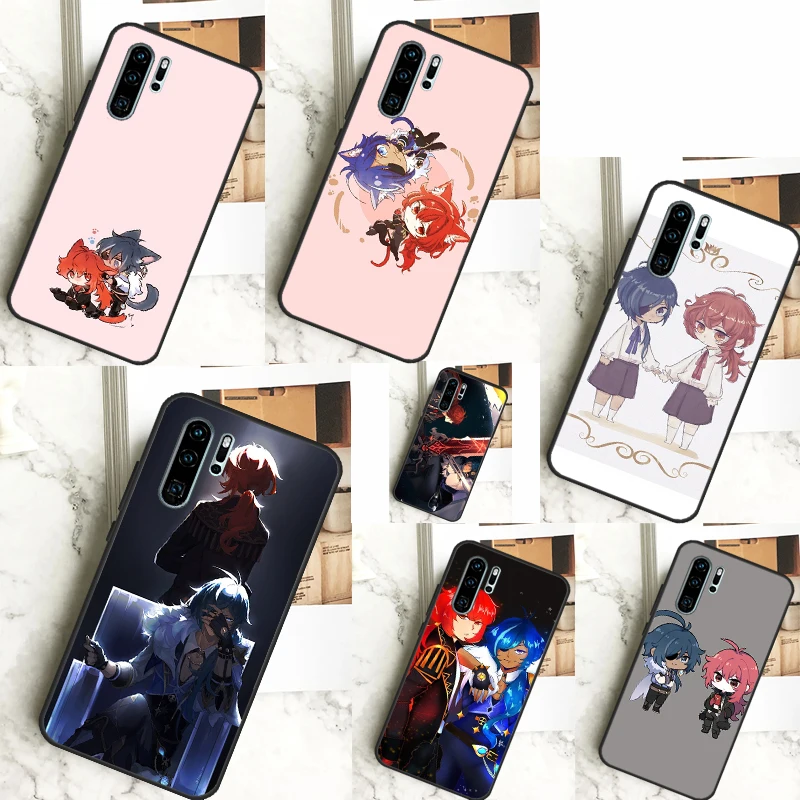 Kaeya and Diluc Genshin Impact For Huawei Nova 11i 8i 7i 3i Nova 9 10 SE 5T Y60 Y70 Y90 Y91 Y61 P20 P30 P40 Lite Pro Case