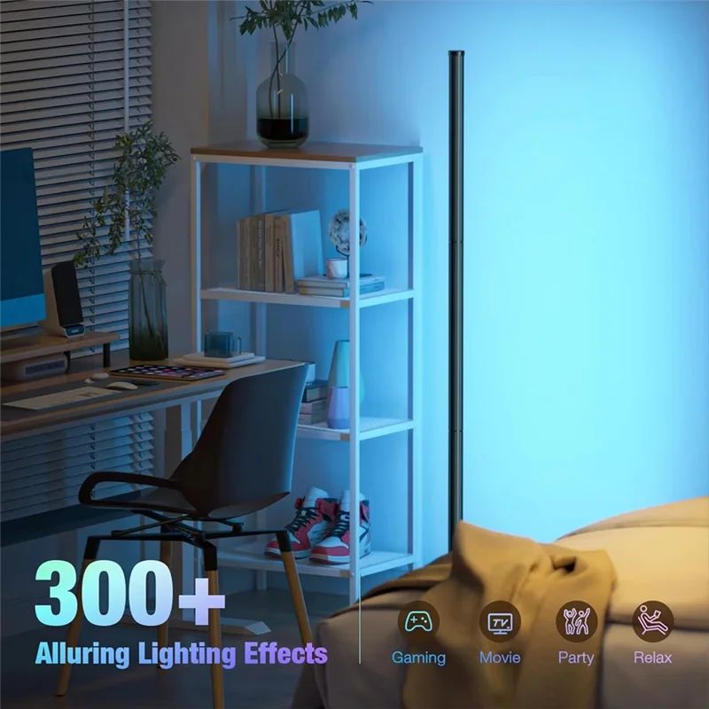 

AC23-Smart RGB Dream Color Floor Lamp With Music Sync Modern Standing Mood Light With APP & Remote Control