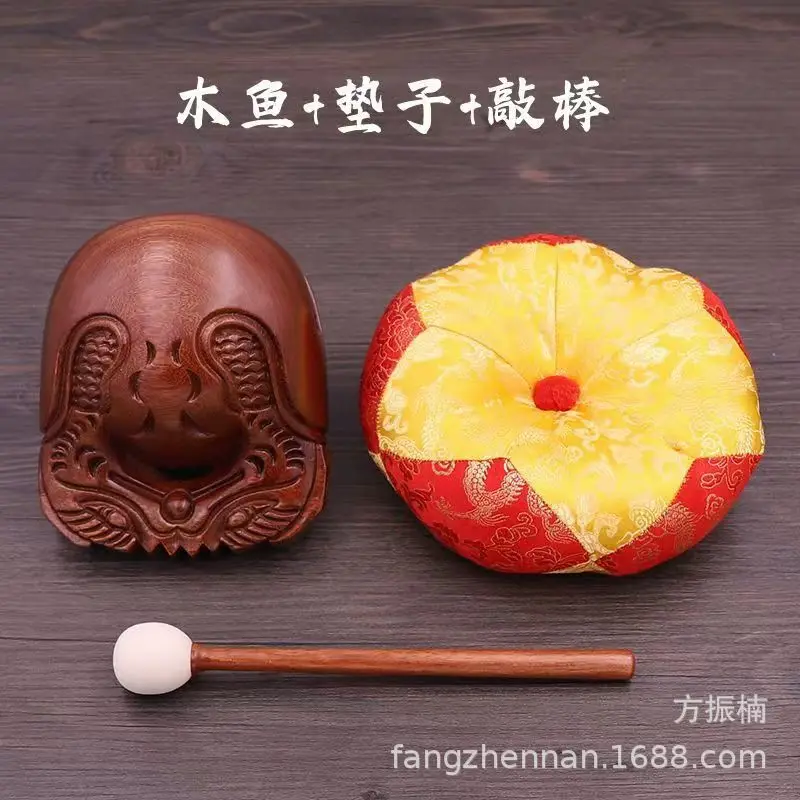 YFY   Rosewood wood fish solid wood carving Lay Buddhist door  old-fashioned  carving wood fish magic tool