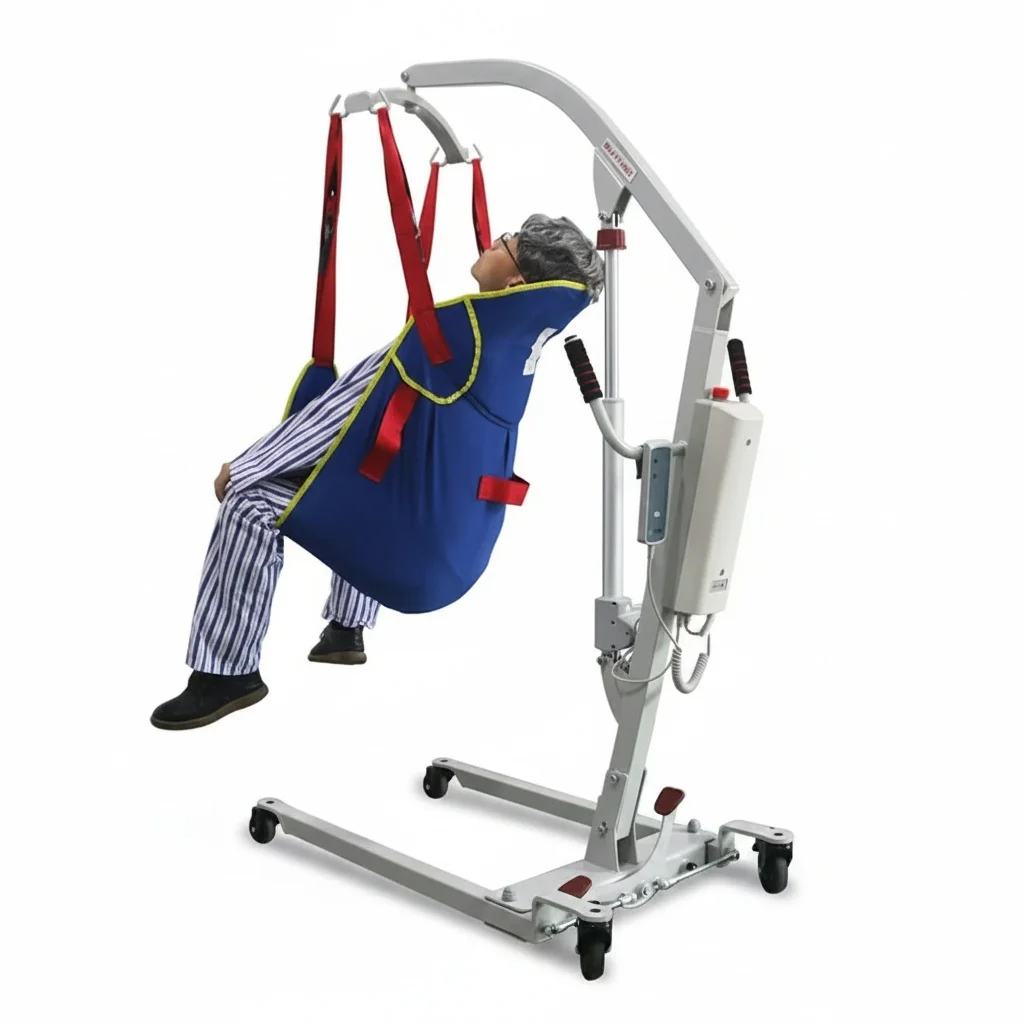 Patient Lifter Hoist, Metal and Steel, Bedridden Patient Hoist, Portable Nursing Bed, Medical Bed for Elderly Care