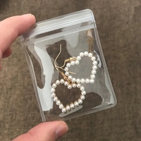 30Pcs/lot Transparent PVC Jewelry Pouches Zip Storage Bag for Earring Necklace Jewelry Anti-Oxidation Display Packaging Bags
