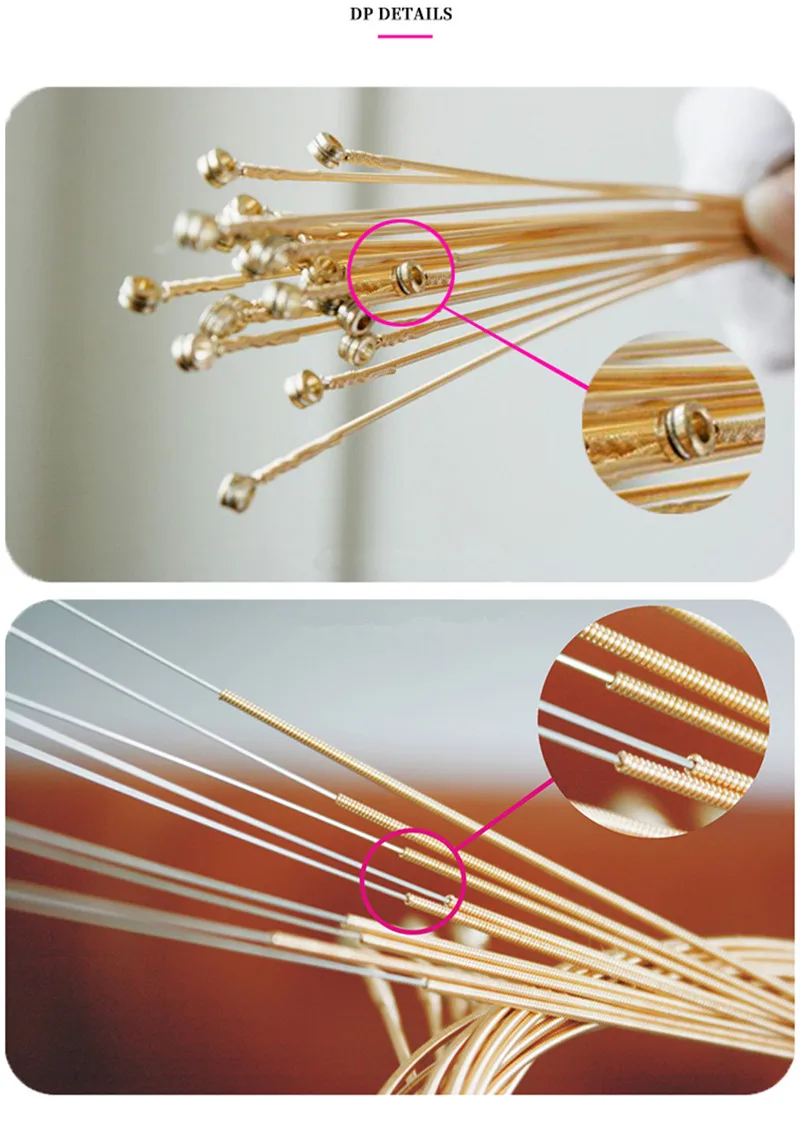 ZIKO DP012 - 053 Akustikgitarrensaiten Teile PHOSPHORBRONZE Musikinstrumentenzubehör – Detail 5