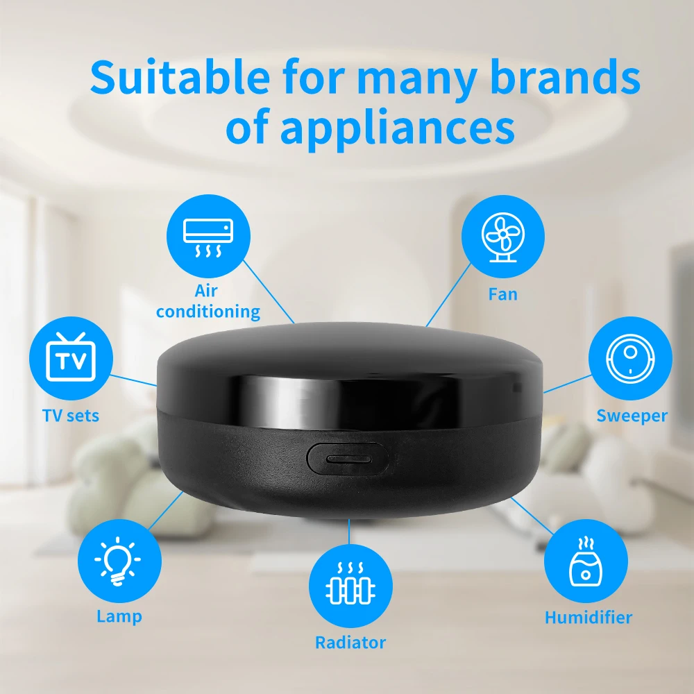 YFK Tuya WiFi Universal IR Remote Controller Smart Infrared Hub Voice Control Alexa Google Home APP Remote Control TV Air Conditioner Fan All IR Household Appliances Smart Home Automation view 2
