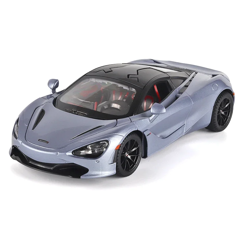 1:24 McLaren 720S Metal Sports Car Alloy Model Car Diecast Vehicle Simulation Sound And Light Toy Ornaments Boys Children\'s Gift