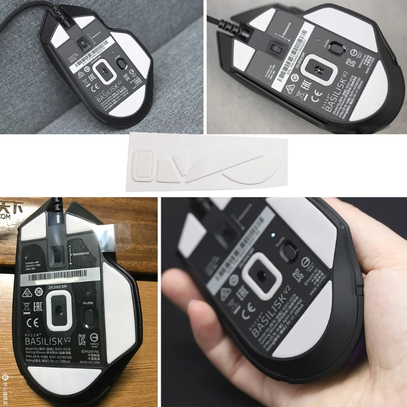 

Professional Mouse Skates Easy to Install Design for Basilisk V2 Mouse Feet/Skates Replacement H8WD