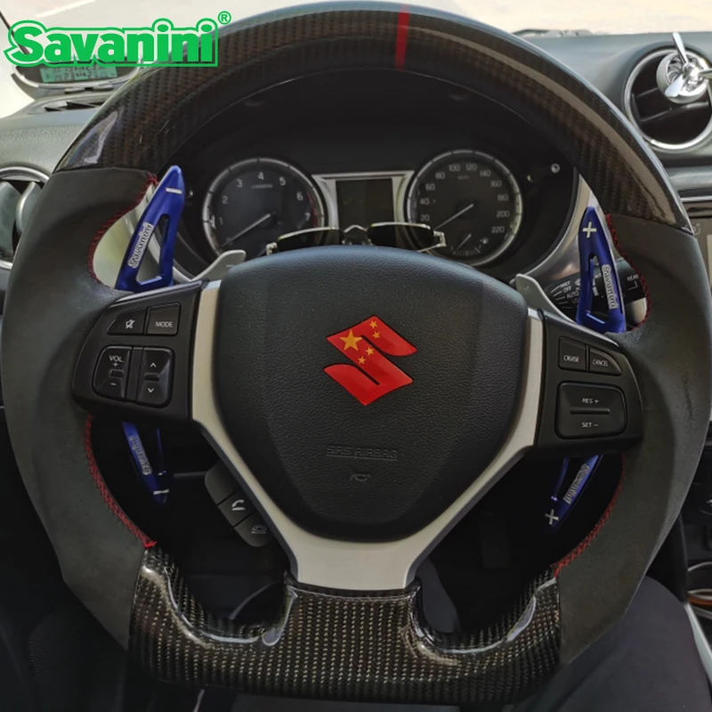 

Savanini Aluminum Steering Wheel Shift Paddle Shifter Extension For Suzuki Vitara Swift Auto car styling