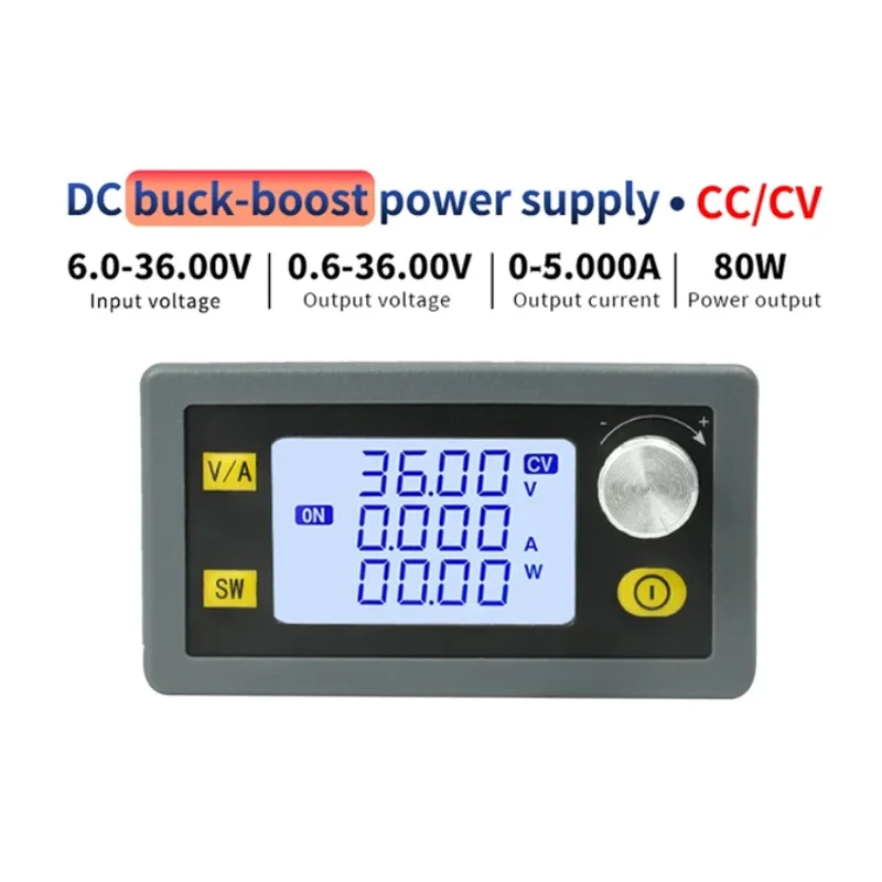 Convertidor Buck Boost DC 5,0 ~ 30V a 0,6 ~ 30V fuente de alimentación regulada ajustable para laboratorio CC CV 0 ~ 4.0A 6V 12V 24V módulo de alimentación